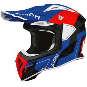Motocross hjelm Airoh Aviator ACE 2 Shield skinnende blå-rød