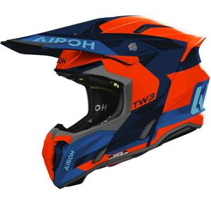 Motocross hjelm Airoh Twist 3 Fancy skinnende fluo orange-blå