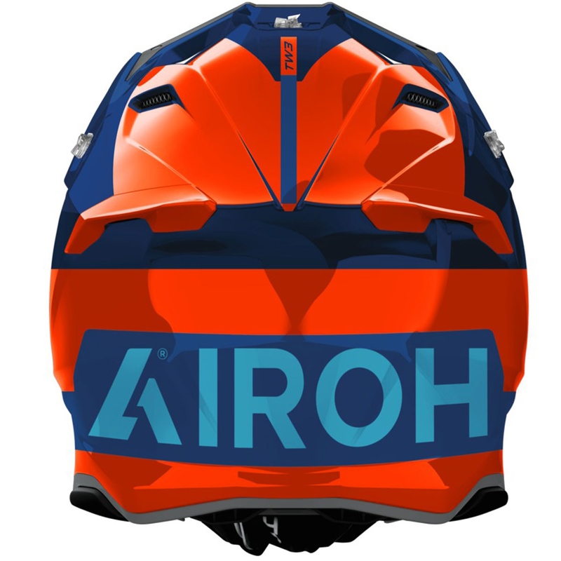 Motocross hjelm Airoh Twist 3 Fancy skinnende fluo orange-blå