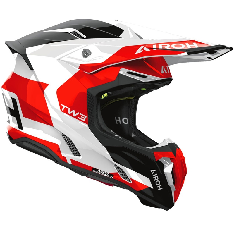 Motocross hjelm Airoh Twist 3 Fancy blank rød