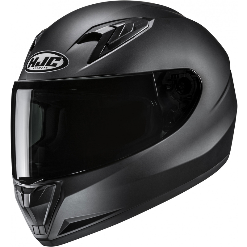 Børne fullface motorcykelhjelm HJC Y10 Solid semi flat sort
