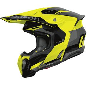 Airoh Twist 3 Fancy motocross hjelm, skinnende fluo gul