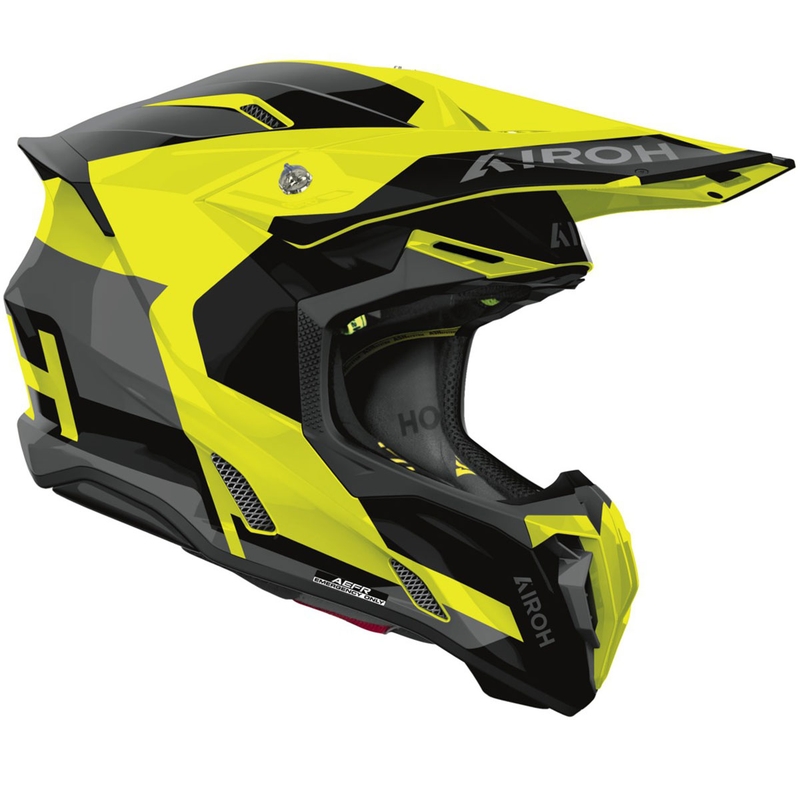 Airoh Twist 3 Fancy motocross hjelm, skinnende fluo gul