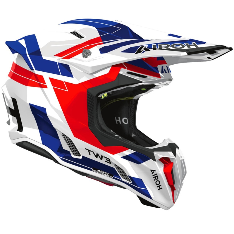 Motocross hjelm Airoh Twist 3 Dynasty blank blå-rød