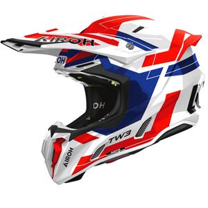 Motocross hjelm Airoh Twist 3 Dynasty blank blå-rød