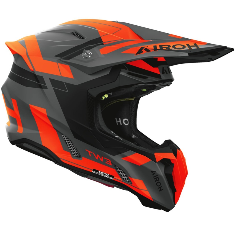 Motocross hjelm Airoh Twist 3 Dynasty mat fluo orange