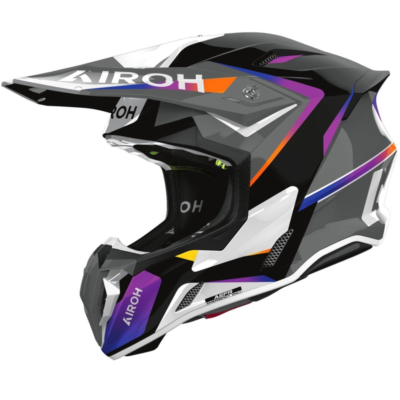 Motocross hjelm Airoh Twist 3 Hustle blank grå-lilla