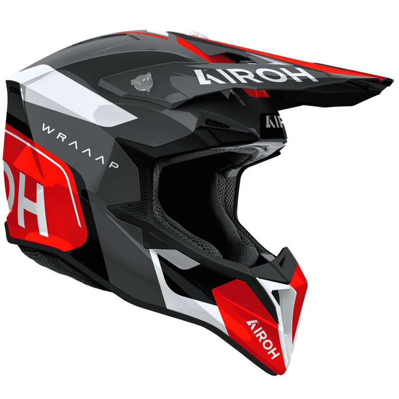 Airoh Wraaap Conquer motocrosshjelm, blank rød