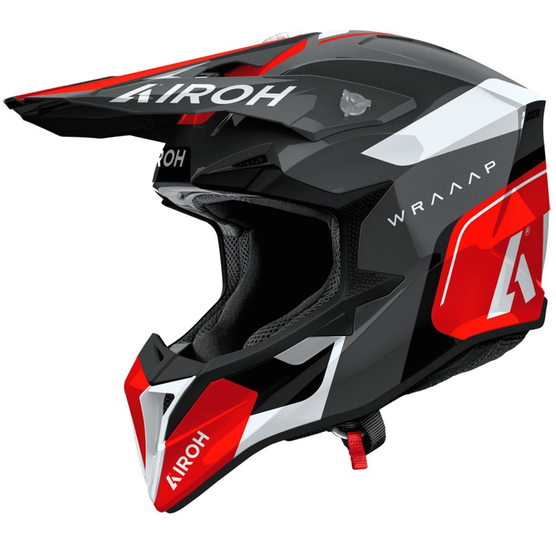 Airoh Wraaap Conquer motocrosshjelm, blank rød