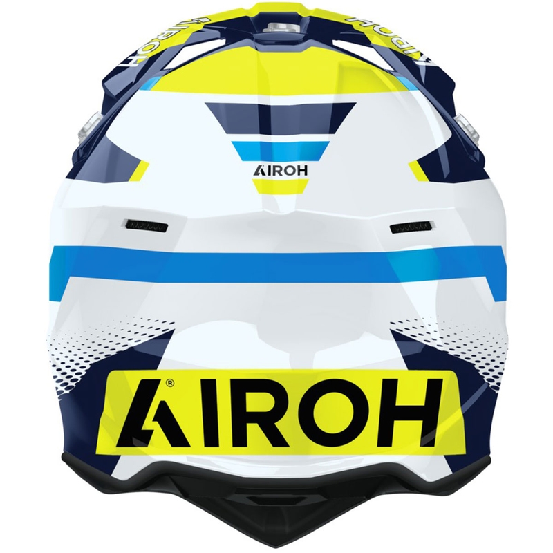 Airoh Wraaap Vision motocross hjelm blank gul-blå