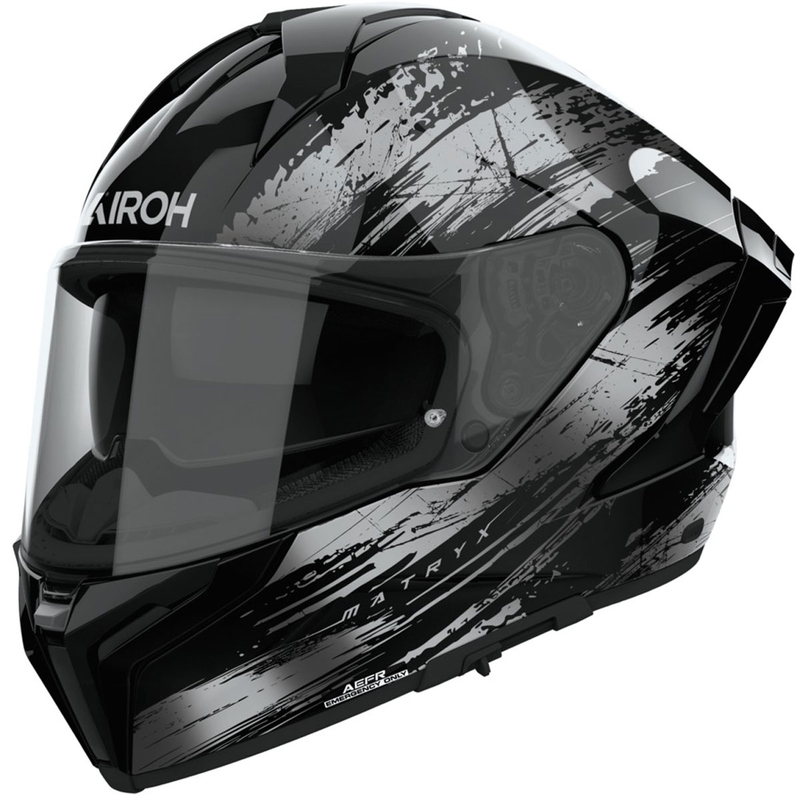 Airoh MATRYX Reflex fullface motorcykelhjelm, blank grå