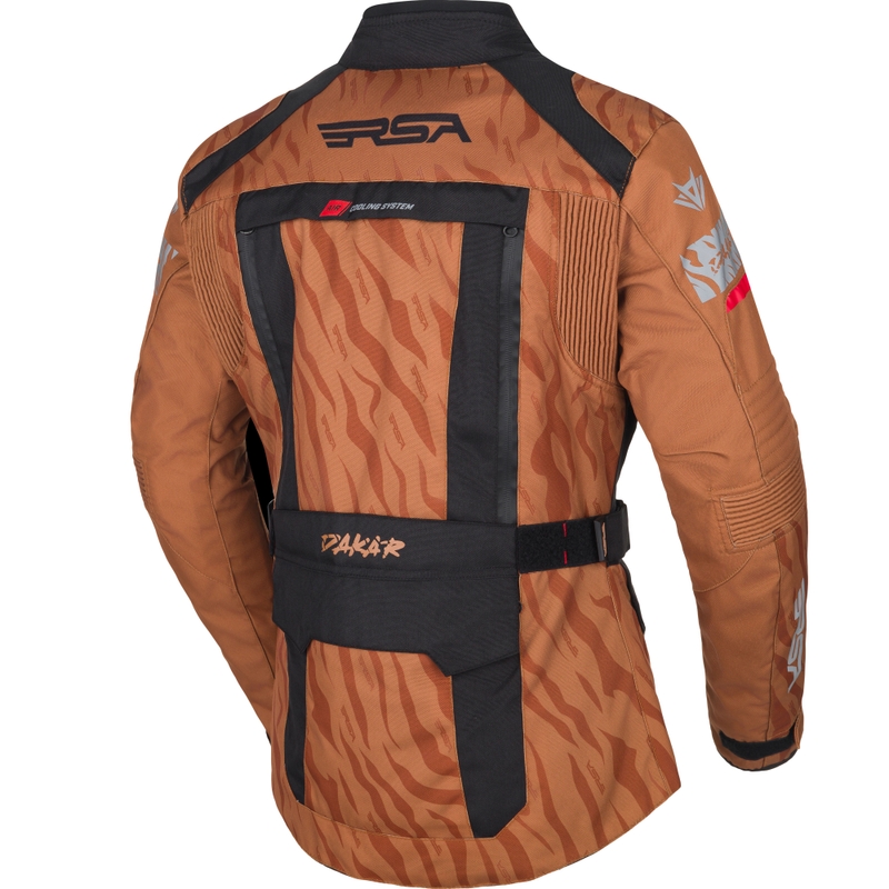 RSA Dakar 2 dame motorcykeljakke sand-sort-rød