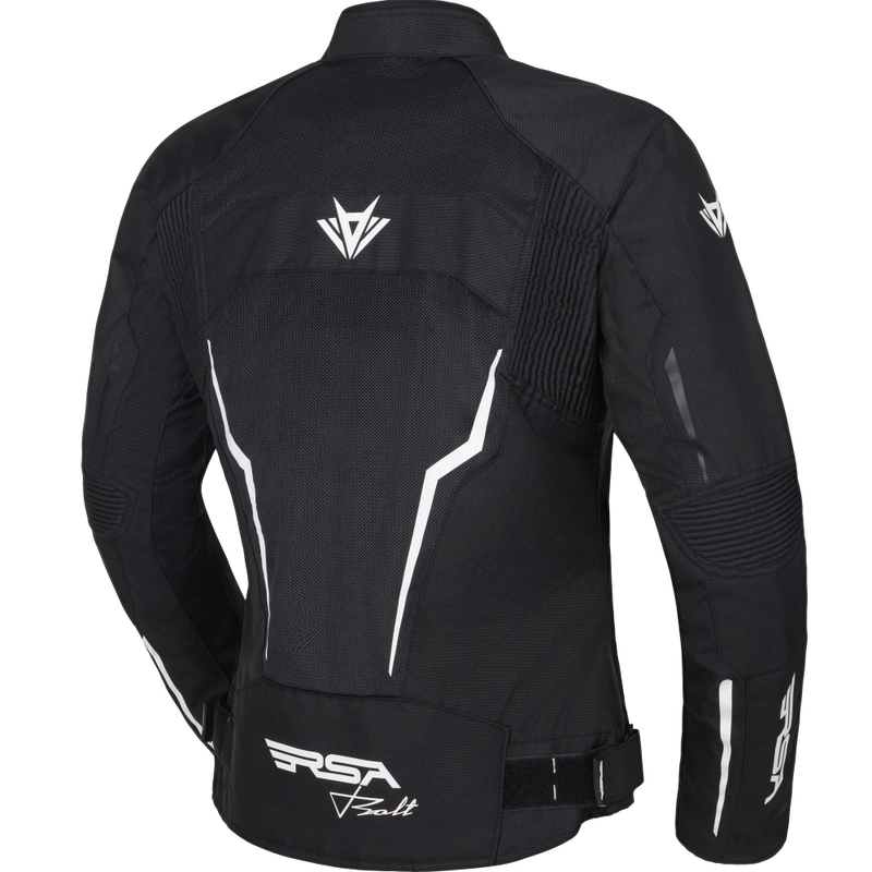 RSA Bolt dame motorcykeljakke sort-hvid