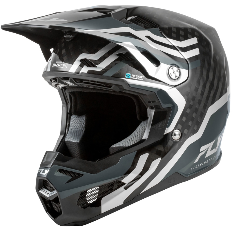 FLY Racing Formula S Carbon Byte motocrosshjelm kulstof-grå-sølv