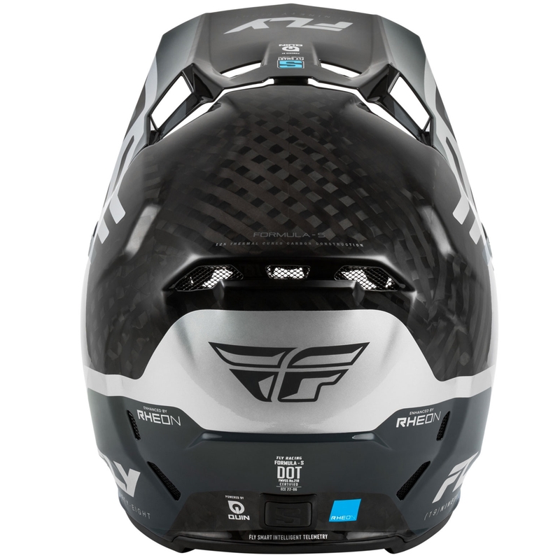 FLY Racing Formula S Carbon Byte motocrosshjelm kulstof-grå-sølv