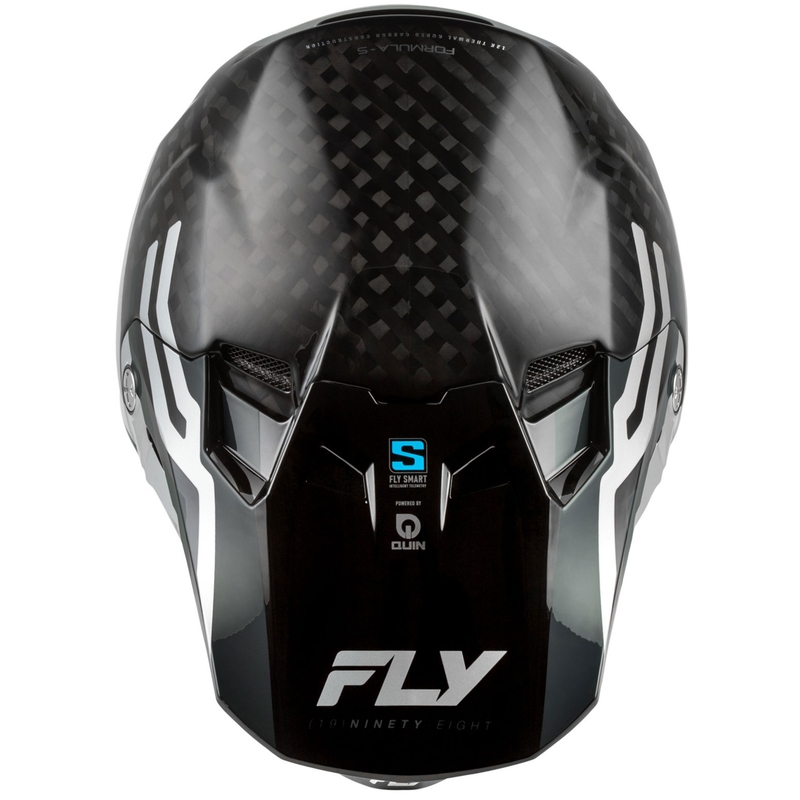 FLY Racing Formula S Carbon Byte motocrosshjelm kulstof-grå-sølv