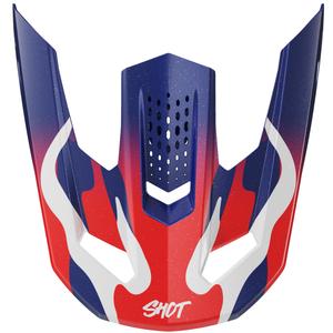 Visir til Shot Speed Beast hjelme perleblå-rød