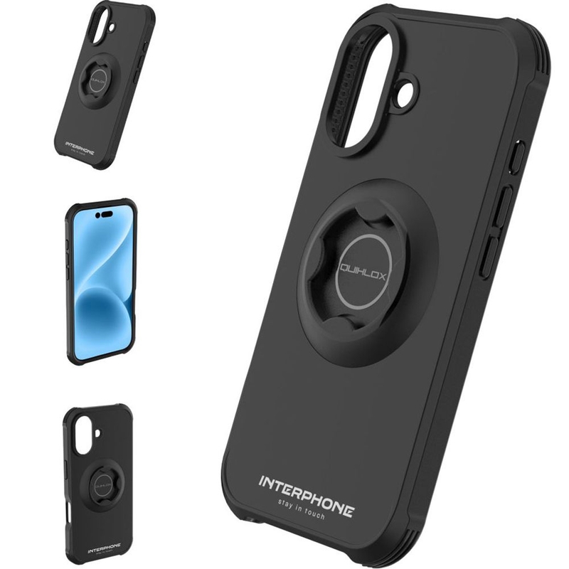 Interphone QUIKLOX Tetraforce - Apple iPhone 17 telefoncover sort