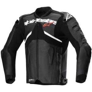 Alpinestars Atem 5 sort og hvid motorcykeljakke i læder