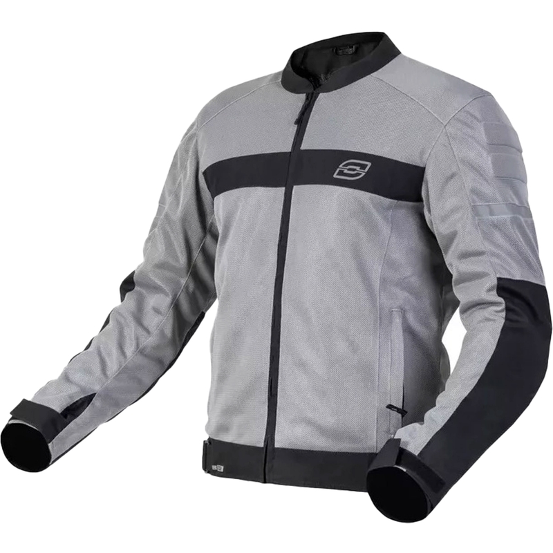 Ozon Dart motorcykeljakke sølv-sort