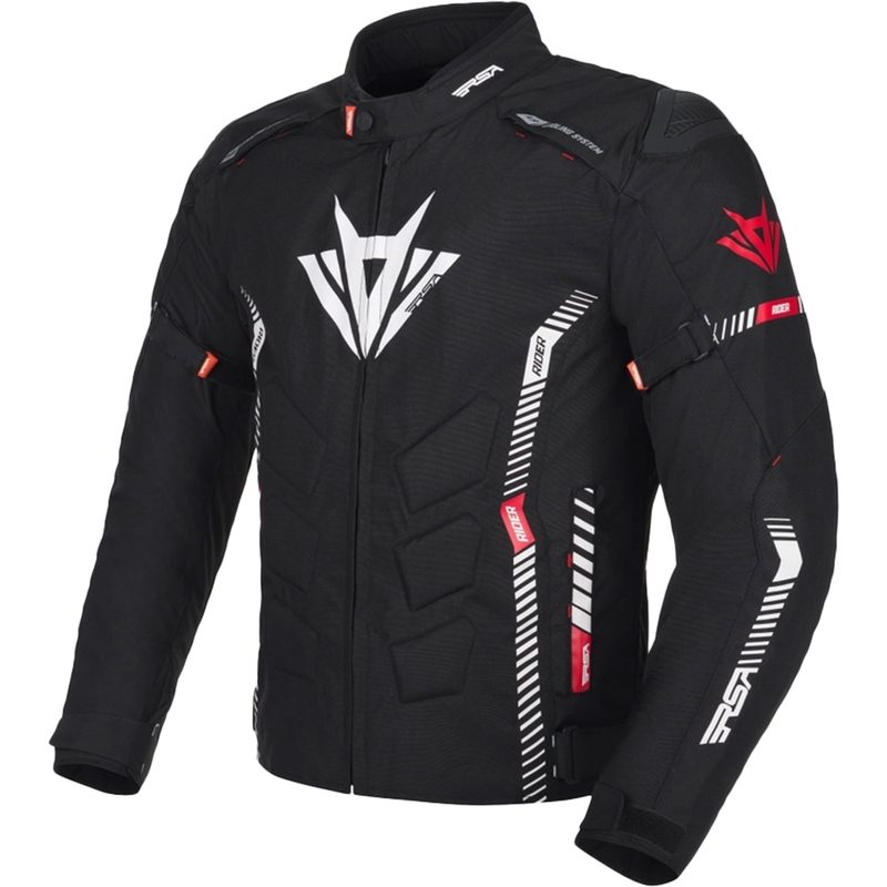 RSA Rider motorcykeljakke sort-hvid-rød