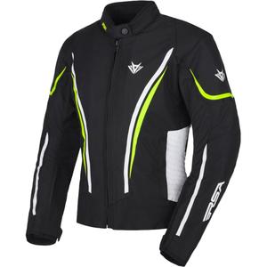 RSA Wasp Black-White-Fluo Yellow motorcykeljakke til kvinder