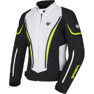 RSA Wasp White-Black-Fluo Yellow motorcykeljakke til kvinder