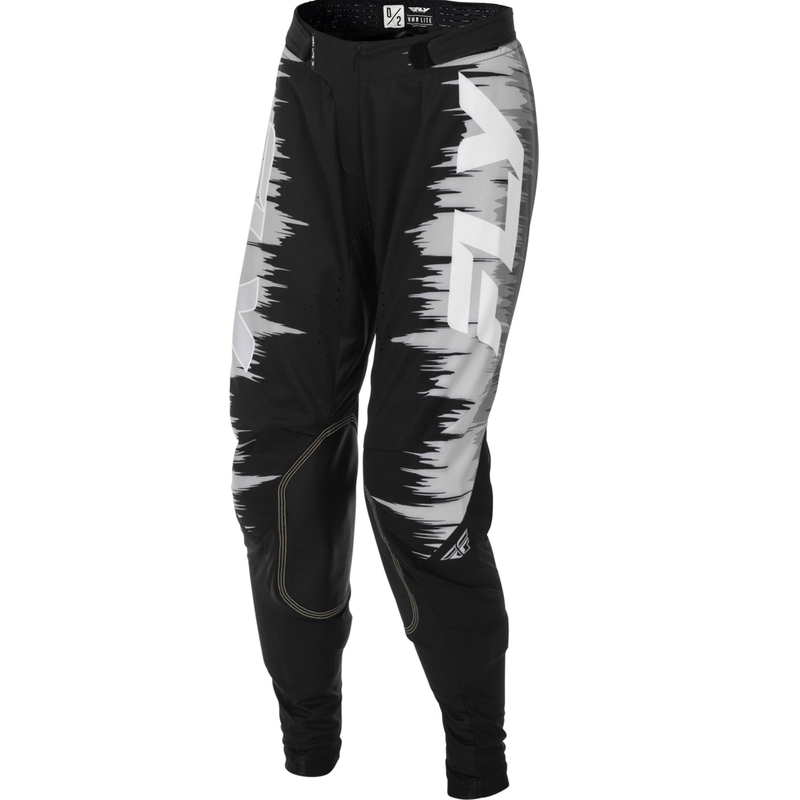 Dame motocrossbukser FLY Racing Lite sort-grå-hvid