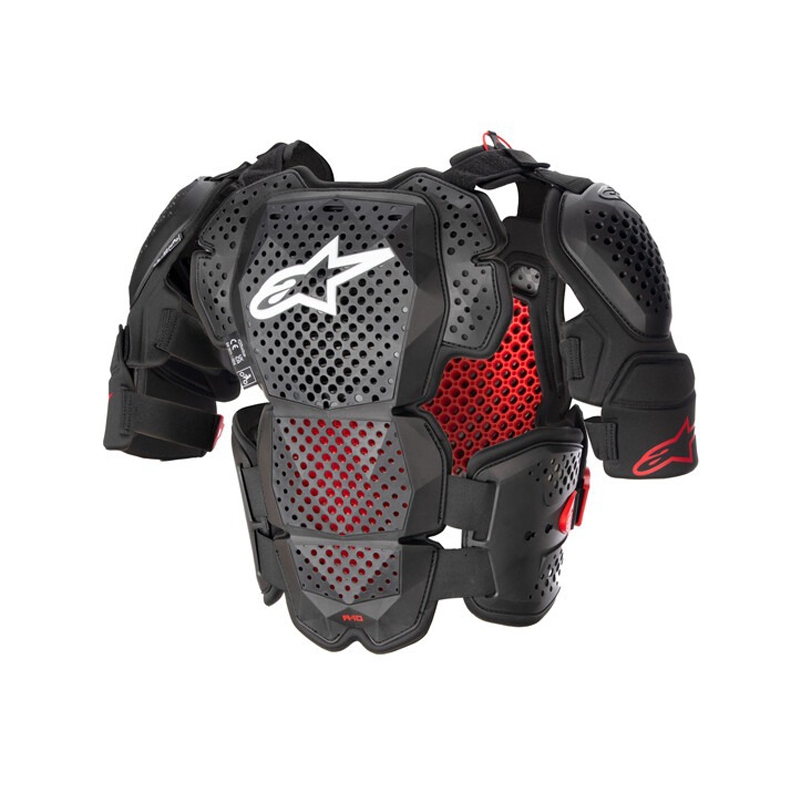 Alpinestars A-10 2 kropsbeskytter sort-antracit-rød