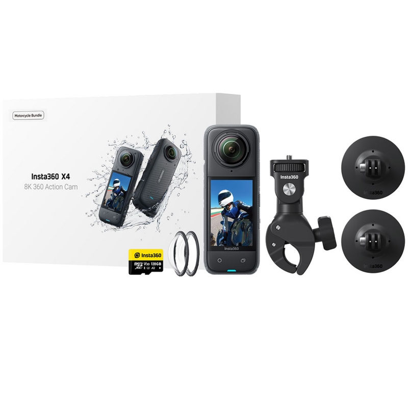 Insta360 X4 Motorcykelpakke Actionkamera Sort