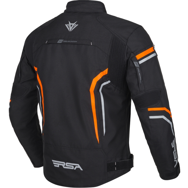 Motorcykeljakke RSA Compact 2 sort-grå-orange