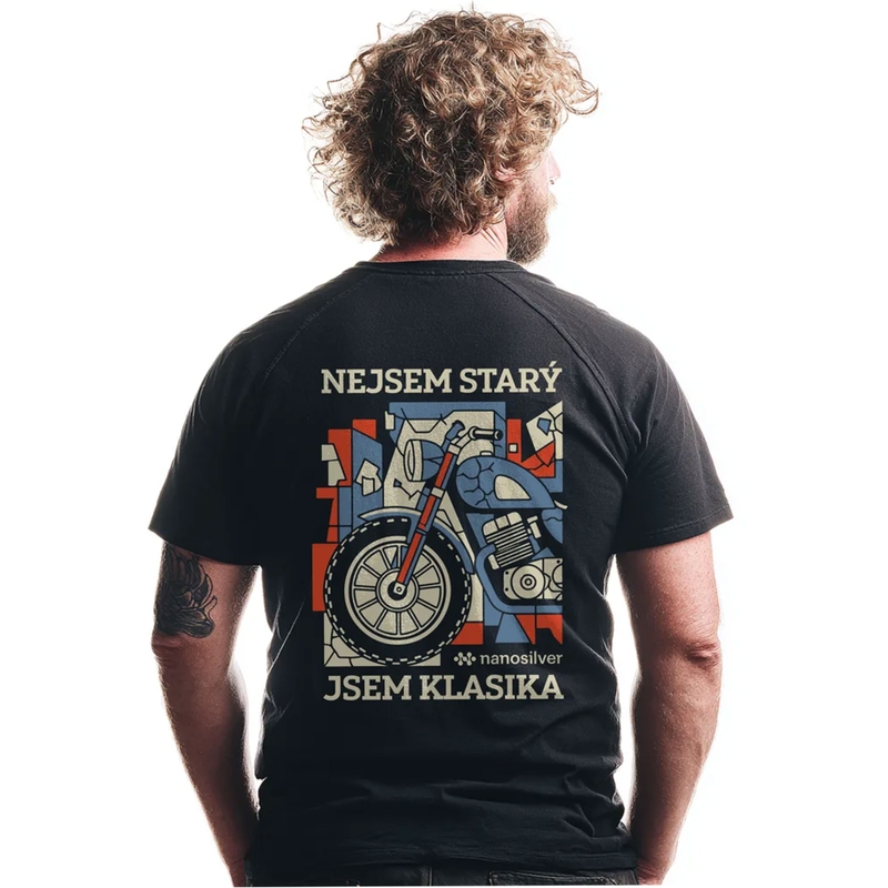 Funktionel T-shirt nanosilver® I AM A CLASSIC sort