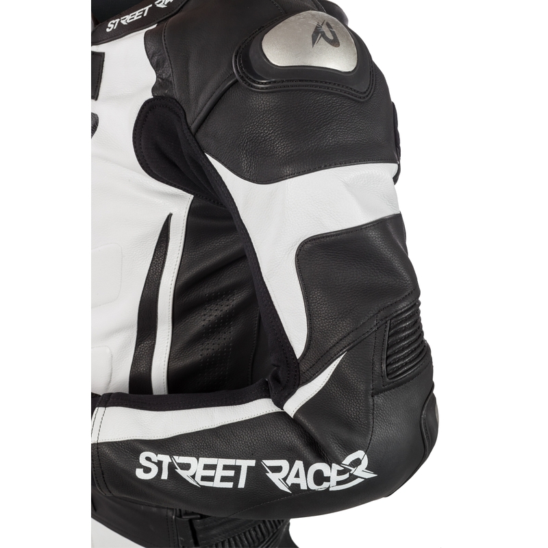 Street Racer Fasttrack sort og hvid overall til mænd udsalg