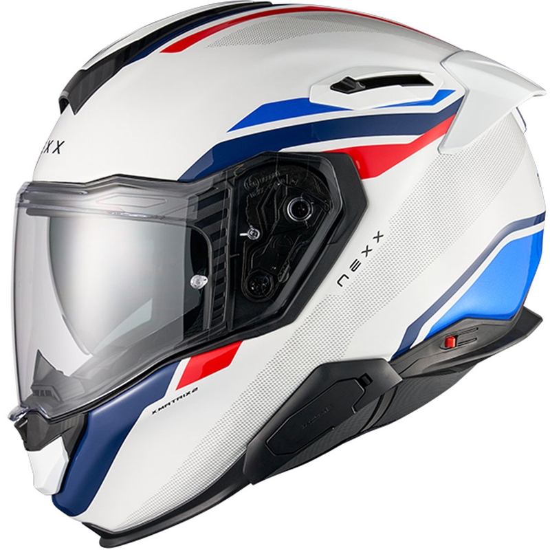 Nexx X.TR Quanta fullface motorcykelhjelm hvid-blå