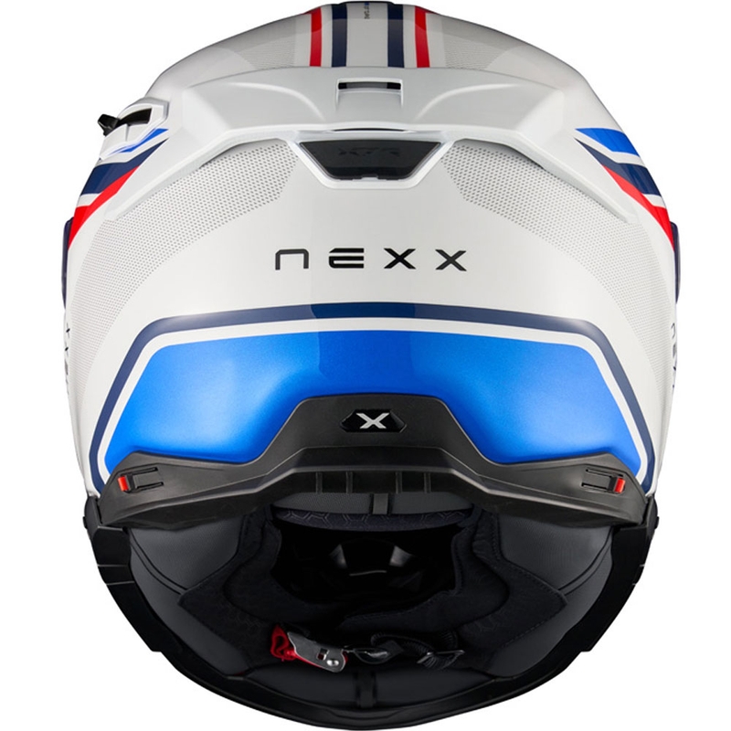 Nexx X.TR Quanta fullface motorcykelhjelm hvid-blå