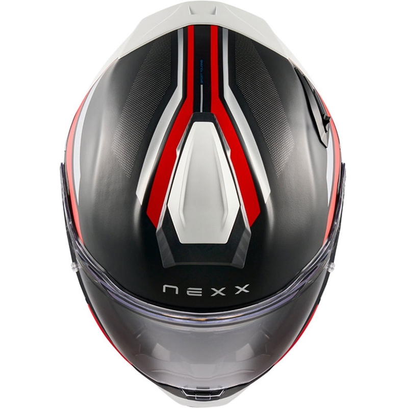 Nexx X.TR Quanta fullface motorcykelhjelm mat sort-rød