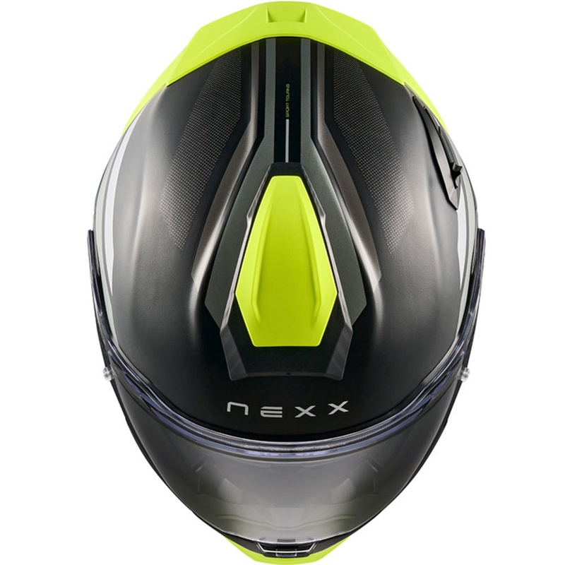 Nexx X.TR Quanta fullface motorcykelhjelm mat sort-fluo gul
