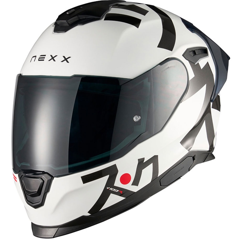 Fullface motorcykelhjelm Nexx Y.100R Nippon hvid
