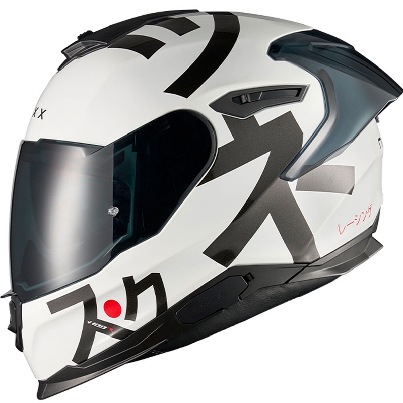 Fullface motorcykelhjelm Nexx Y.100R Nippon hvid