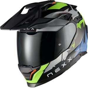 Enduro motorcykelhjelm NEXX Y.TRAVL Primal sort-fluo gul