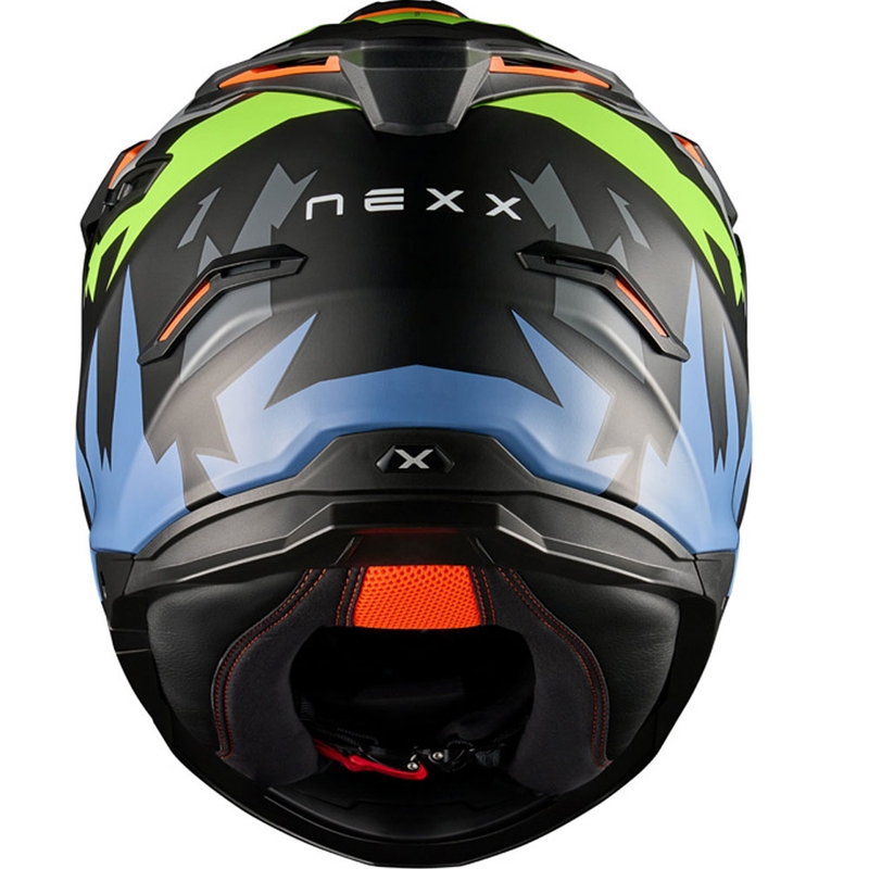 Enduro motorcykelhjelm NEXX Y.TRAVL Primal sort-fluo gul