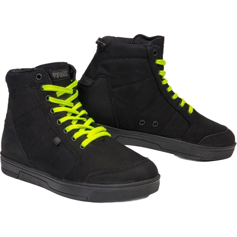 Ozone Town motorcykelstøvler sort-fluo gul