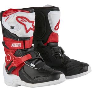 Motorcykelstøvler Alpinestars Tech 3S Børn, Sort-Hvid-Rød