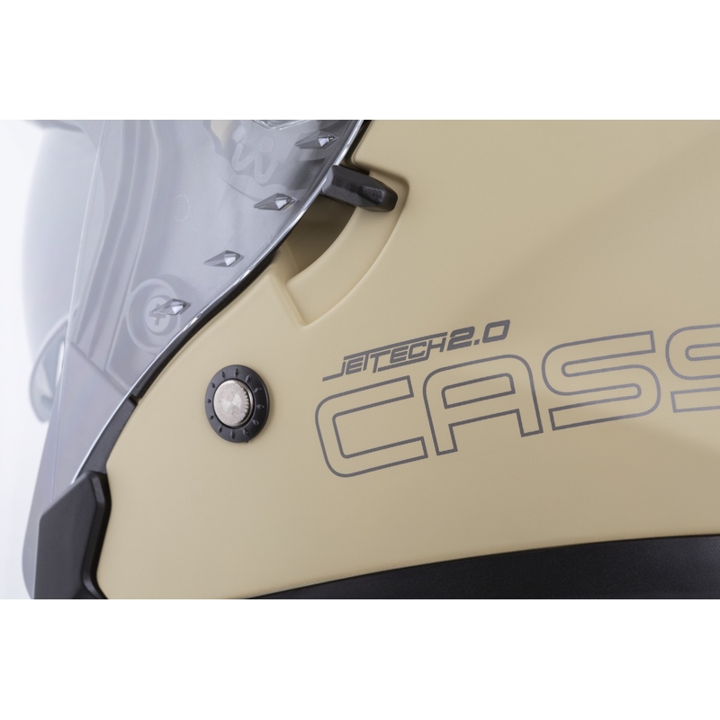 Cassida Jet Tech 2.0 RoTo Åben Motorcykelhjelm, Mat Sand-Sort-Grå
