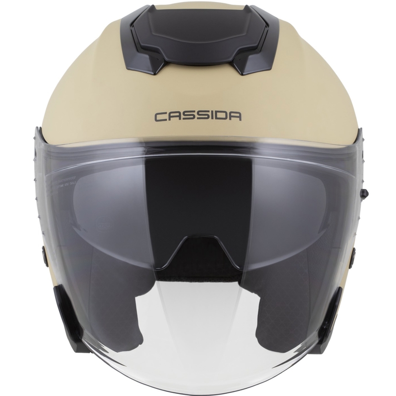 Cassida Jet Tech 2.0 RoTo Åben Motorcykelhjelm, Mat Sand-Sort-Grå