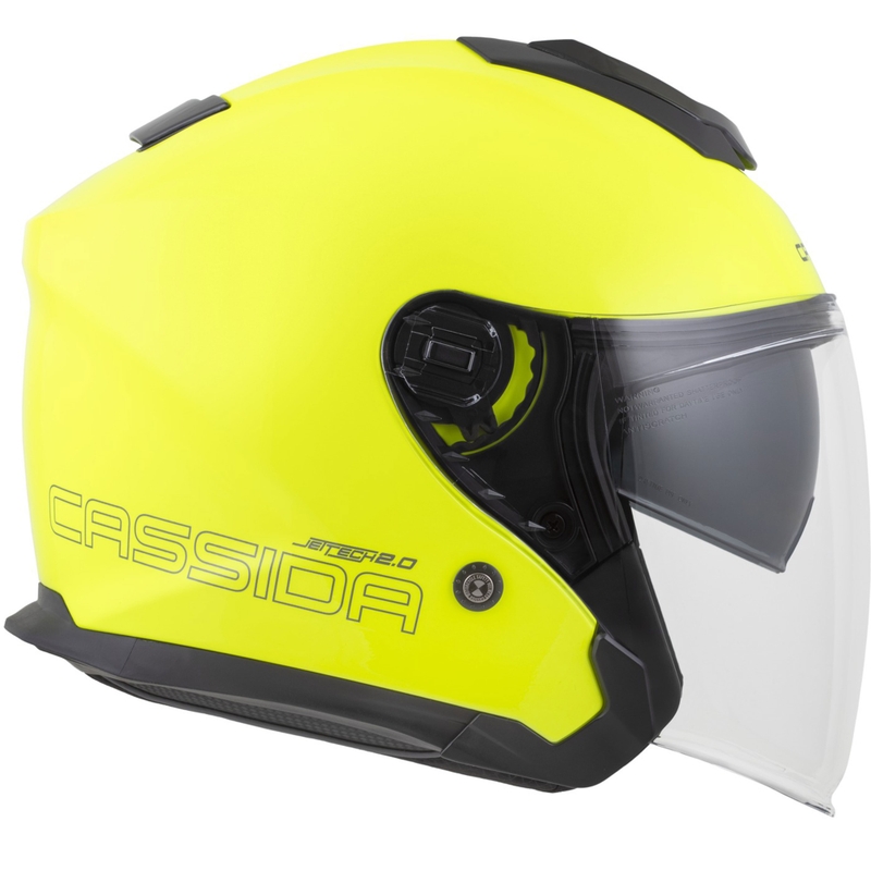 Cassida Jet Tech 2.0 RoTo åben motorcykelhjelm fluo gul-sort-grå