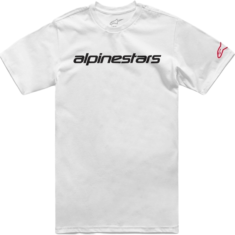 T-shirt Alpinestars Linear Wordmark 2.0 CSF hvid-rød-sort