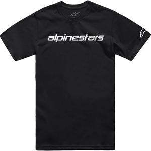 T-shirt Alpinestars Linear Wordmark 2.0 CSF sort og hvid