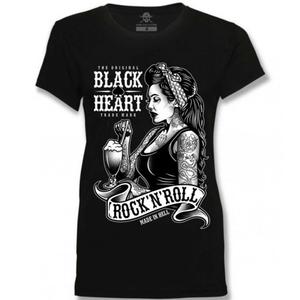 Sort Heart Pin Up Shake T-shirt til kvinder Sort