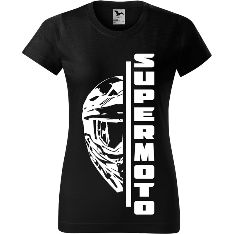 T-shirt til kvinder SUPERMOTO sort